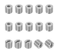 PATIKIL Insert Fileté Adaptateurs de Filetage de Réduction en Acier Inoxydable 316, 15 Pcs M8 x 1.25 Mâle vers M4 x 0.7 Femelle Écrou d'Insertion de Réparation, Fixateur 8mm