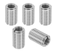 PATIKIL Insert Fileté Adaptateurs de Filetage de Réduction en Acier Inoxydable 316, 5 Pcs M12 x 1.75 Mâle vers M8 x 1.25 Femelle Écrou d'Insertion de Réparation, Fixateur 20mm