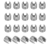 PATIKIL Insert Fileté Auto-Taraudeurs, 20 Pcs M10 x M14 x 12mm Acier Inoxydable 303 Filetage Adaptateur Réducteur Vis à Fente Inserts de Réparation Écrous Manchon
