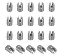 PATIKIL Insert Fileté Auto-Taraudeurs, 20 Pcs M2.5 x M4.5 x 6mm Acier Inoxydable 303 Filetage Adaptateur Réducteur Vis à Fente Inserts de Réparation Écrous Manchon