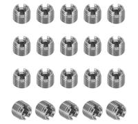 PATIKIL Insert Fileté Auto-Taraudeurs, 20 Pcs M3 x M5 x 4mm Acier Inoxydable 303 Filetage Adaptateur Réducteur Vis à Fente Inserts de Réparation Écrous Manchon