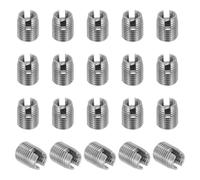 PATIKIL Insert Fileté Auto-Taraudeurs, 20 Pcs M3 x M5 x 6mm Acier Inoxydable 303 Filetage Adaptateur Réducteur Vis à Fente Inserts de Réparation Écrous Manchon