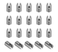 PATIKIL Insert Fileté Auto-Taraudeurs, 20 Pcs M3 x M5 x 8mm Acier Inoxydable 303 Filetage Adaptateur Réducteur Vis à Fente Inserts de Réparation Écrous Manchon