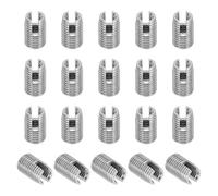 PATIKIL Insert Fileté Auto-Taraudeurs, 20 Pcs M4 x M6.5 x 10mm Acier Inoxydable 303 Filetage Adaptateur Réducteur Vis à Fente Inserts de Réparation Écrous Manchon