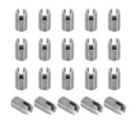 PATIKIL Insert Fileté Auto-Taraudeurs, 20 Pcs M4 x M6.5 x 11mm Acier Inoxydable 303 Filetage Adaptateur Réducteur Vis à Fente Inserts de Réparation Écrous Manchon
