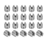PATIKIL Insert Fileté Auto-Taraudeurs, 20 Pcs M4 x M6.5 x 6mm Acier Inoxydable 303 Filetage Adaptateur Réducteur Vis à Fente Inserts de Réparation Écrous Manchon