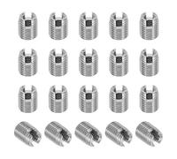 PATIKIL Insert Fileté Auto-Taraudeurs, 20 Pcs M4 x M6.5 x 8mm Acier Inoxydable 303 Filetage Adaptateur Réducteur Vis à Fente Inserts de Réparation Écrous Manchon