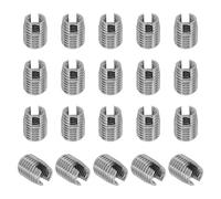 PATIKIL Insert Fileté Auto-Taraudeurs, 20 Pcs M5 x M8 x 10mm Acier Inoxydable 303 Filetage Adaptateur Réducteur Vis à Fente Inserts de Réparation Écrous Manchon