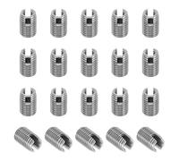 PATIKIL Insert Fileté Auto-Taraudeurs, 20 Pcs M5 x M8 x 12mm Acier Inoxydable 303 Filetage Adaptateur Réducteur Vis à Fente Inserts de Réparation Écrous Manchon