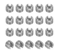 PATIKIL Insert Fileté Auto-Taraudeurs, 20 Pcs M5 x M8 x 6mm Acier Inoxydable 303 Filetage Adaptateur Réducteur Vis à Fente Inserts de Réparation Écrous Manchon