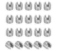 PATIKIL Insert Fileté Auto-Taraudeurs, 20 Pcs M5 x M8 x 7mm Acier Inoxydable 303 Filetage Adaptateur Réducteur Vis à Fente Inserts de Réparation Écrous Manchon