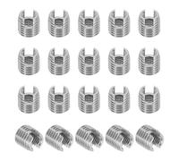 PATIKIL Insert Fileté Auto-Taraudeurs, 20 Pcs M5 x M8 x 8mm Acier Inoxydable 303 Filetage Adaptateur Réducteur Vis à Fente Inserts de Réparation Écrous Manchon