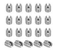 PATIKIL Insert Fileté Auto-Taraudeurs, 20 Pcs M6 x M10 x 12mm Acier Inoxydable 303 Filetage Adaptateur Réducteur Vis à Fente Inserts de Réparation Écrous Manchon