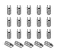 PATIKIL Insert Fileté Auto-Taraudeurs, 20 Pcs M6 x M10 x 20mm Acier Inoxydable 303 Filetage Adaptateur Réducteur Vis à Fente Inserts de Réparation Écrous Manchon