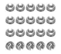 PATIKIL Insert Fileté Auto-Taraudeurs, 20 Pcs M6 x M10 x 5mm Acier Inoxydable 303 Filetage Adaptateur Réducteur Vis à Fente Inserts de Réparation Écrous Manchon