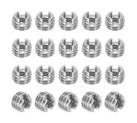 PATIKIL Insert Fileté Auto-Taraudeurs, 20 Pcs M6 x M10 x 7mm Acier Inoxydable 303 Filetage Adaptateur Réducteur Vis à Fente Inserts de Réparation Écrous Manchon