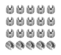 PATIKIL Insert Fileté Auto-Taraudeurs, 20 Pcs M6 x M10 x 8mm Acier Inoxydable 303 Filetage Adaptateur Réducteur Vis à Fente Inserts de Réparation Écrous Manchon