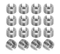 PATIKIL Insert Fileté Auto-Taraudeurs, 20 Pcs M6 x M9 x 6mm Acier Inoxydable 303 Filetage Adaptateur Réducteur Vis à Fente Inserts de Réparation Écrous Manchon