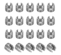 PATIKIL Insert Fileté Auto-Taraudeurs, 20 Pcs M6 x M9 x 8mm Acier Inoxydable 303 Filetage Adaptateur Réducteur Vis à Fente Inserts de Réparation Écrous Manchon