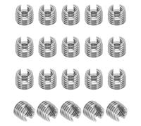 PATIKIL Insert Fileté Auto-Taraudeurs, 20 Pcs M8 x M12 x 10mm Acier Inoxydable 303 Filetage Adaptateur Réducteur Vis à Fente Inserts de Réparation Écrous Manchon