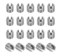 PATIKIL Insert Fileté Auto-Taraudeurs, 20 Pcs M8 x M12 x 12mm Acier Inoxydable 303 Filetage Adaptateur Réducteur Vis à Fente Inserts de Réparation Écrous Manchon
