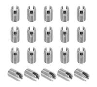 PATIKIL Insert Fileté Auto-Taraudeurs, 20 Pcs M8 x M12 x 20mm Acier Inoxydable 303 Filetage Adaptateur Réducteur Vis à Fente Inserts de Réparation Écrous Manchon