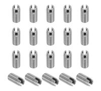 PATIKIL Insert Fileté Auto-Taraudeurs, 20 Pcs M8 x M12 x 25mm Acier Inoxydable 303 Filetage Adaptateur Réducteur Vis à Fente Inserts de Réparation Écrous Manchon