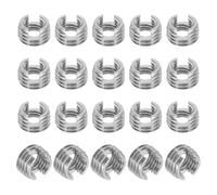 PATIKIL Insert Fileté Auto-Taraudeurs, 20 Pcs M8 x M12 x 7mm Acier Inoxydable 303 Filetage Adaptateur Réducteur Vis à Fente Inserts de Réparation Écrous Manchon