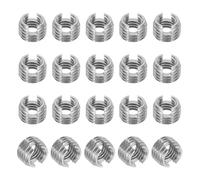 PATIKIL Insert Fileté Auto-Taraudeurs, 20 Pcs M8 x M12 x 8mm Acier Inoxydable 303 Filetage Adaptateur Réducteur Vis à Fente Inserts de Réparation Écrous Manchon