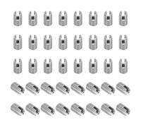 PATIKIL Insert Fileté Auto-Taraudeurs, 40 Pcs M4 x M6.5 x 10mm Acier Inoxydable 303 Filetage Adaptateur Réducteur Vis à Fente Inserts de Réparation Écrous Manchon