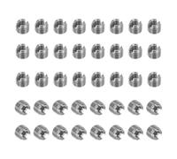 PATIKIL Insert Fileté Auto-Taraudeurs, 40 Pcs M4 x M6.5 x 5mm Acier Inoxydable 303 Filetage Adaptateur Réducteur Vis à Fente Inserts de Réparation Écrous Manchon