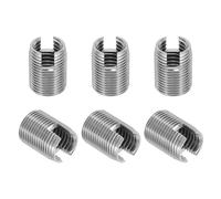 PATIKIL Insert Fileté Auto-Taraudeurs, 6 Pcs M14 x M18 x 24mm Acier Inoxydable 303 Filetage Adaptateur Réducteur Vis à Fente Inserts de Réparation Écrous Manchon