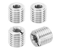 PATIKIL Insert Fileté Manchon Réducteur d'Écrou, 4 Pcs M16xM8x15mm Mâle à Femelle Adaptateur de Filetage de Réparation Vis Réducteur Conversion en Acier Inoxydable, Ton Argenté