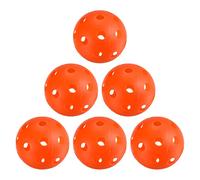 PATIKIL Intérieur Pick-Ball Balles, 26 Trous Pick-Ball États-Unis Pick-Ball Approuvé (USAPA), 6 Paquet Pick-Ball Balles, Orange