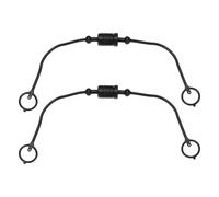PATIKIL ISO-A 1/4" Capuchon de Poussière Mâle pour Coupleur Hydraulique et Bouchon Femelle, 2 Ensembles de Raccord Rapide Hydraulique avec Anneau de Retenue, Noir