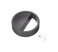 PATIKIL- Jardinière murale ronde en plastique, 1 pièce - 23cm Gris