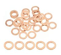 PATIKIL Joint Cuivre M14, 30 Pièces 14mm ID 22mm OD 1.5mm D'Épaisseur Rondelle Plate Métrique pour Vis Boulon Bouchons de Vidange D'Huile