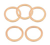 PATIKIL Joint Cuivre M22, 5 Pièces 22mm ID 28mm OD 1.5mm D'Épaisseur Rondelle Plate Métrique pour Vis Boulon Bouchons de Vidange D'Huile