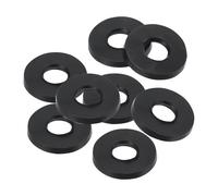 PATIKIL Joint Plat En Caoutchouc M8, Lot De 8, Diamètre Intérieur 8mm, Diamètre Extérieur 21mm, Épaisseur 2mm, Joint D'étanchéité Espaceur Pour Robinet Tuyau Raccord Boulon, Noir