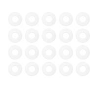 PATIKIL Joint Plat En Silicone M10, 20 Pcs 10mm DI 25mm DE 2mm Épais Joint Plat Rondelle Cache-O-Ring Joint D'Étanchéité Entretoise Pour Robinet Tuyau, Blanc