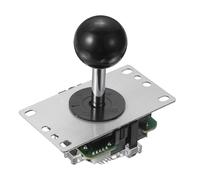 PATIKIL Joystick D'Arcade, 8 Directions 5A 12/14V Style Classique Compétition Manche Long Pour Arcade Game Machine Cabinet Pièces DIY, Noir