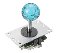 PATIKIL Joystick D'Arcade, 8 Directions 5A 12/14V Style Classique De Competition Manche Long Pour Arcade Game Machine Cabinet Pieces DIY, Transparent Bleu