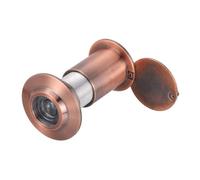 PATIKIL Judas de porte de 35 mm en alliage de zinc - Judas d'intimité à 200 degrés avec housse de confidentialité rotative robuste - Convient pour la maison, le bureau, l'hôtel - Bronze rouge