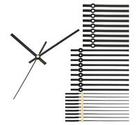 PATIKIL Kit d'aiguilles d'horloge de rechange Noir