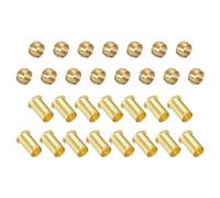 PATIKIL Kit d'Assortiment de Raccords à Compression pour Tube de 10 mm de Diamètre Extérieur, 15 Ensembles de Manchons et Inserts en Laiton pour Tuyaux d'Eau et d'Huile