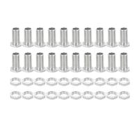 PATIKIL Kit de Boulons et Écrous Hexagonaux M10X22mm, 20 Ensembles de Vis Creuses à Filetage Fin Assorties, Vis à Tête Hexagonale par Trou, Fixations de Lustre