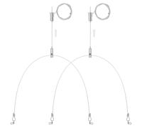 PATIKIL Kit de Câble de suspendu Légère, 1,5m/4,9Ft 1 Ensemble Kit de Câble de suspendu Réglable pour Plafond pour Panneau Lumineux Led, Lumière de Magasin, Éclairage d'Aquarium
