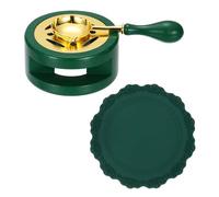 PATIKIL Kit De Cachet De Cire, Kit De Cachet De Cire Comprend Chauffeur De Cachet, Cuillere De Fusion, Tapis En Silicone, Pot De Four Retro Pour Outil De Cachet De Ciress, Vert Fonce