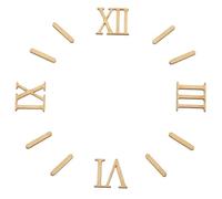 PATIKIL Kit de Chiffres d'Horloge en Bois, 1.18 Pouces Accessoires Autocollants pour Remplacer Les Chiffres d'Horloge Numérique DIY, Chiffres Romains/Barres Verticales