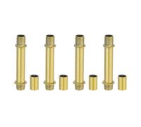 PATIKIL Kit De De Lampe Droites, 4 Ensembles M10 En Acier Au Carbone 50mm (1.97") De Longueur Avec Écrous De Raccordement Et Manchon De Connexion Pour Lampes De Table Et Lustres, Ton Or